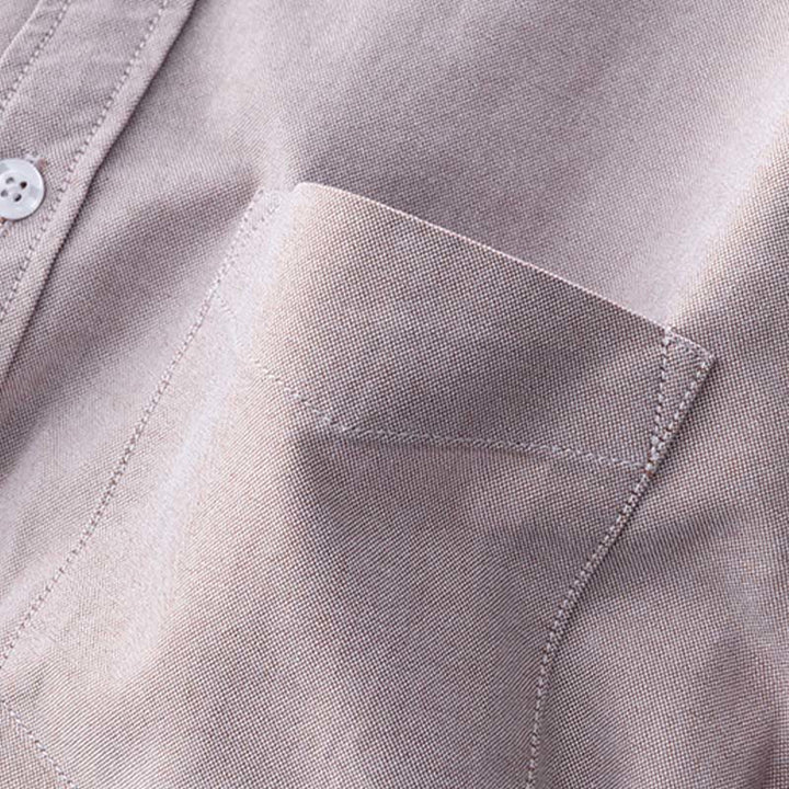 Buddha Stones無地長袖ボタンダウンデザインメンズコットンシャツ - image 17