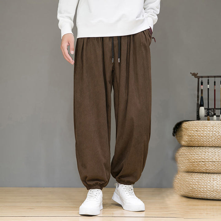 Buddha Stones Commute プレーン メンズ サーマル フリース裏地 アンクル丈 ポケット付きパンツ - サドルブラウン - US/UK/AU46、 EU56 (5XL) - image 16