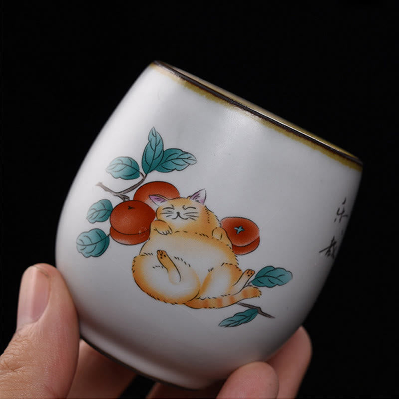 Buddha Stonesとかわいい猫の枝のティーカップカンフーティーカップ - image 1