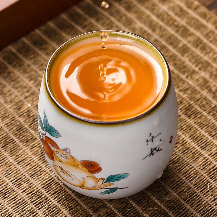 Buddha Stonesとかわいい猫の枝のティーカップカンフーティーカップ - image 5