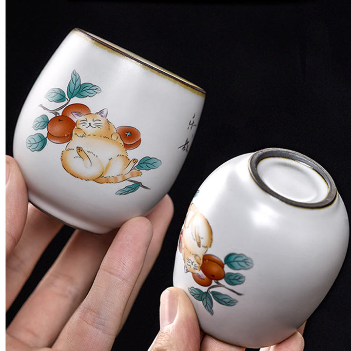Buddha Stonesとかわいい猫の枝のティーカップカンフーティーカップ - image 4