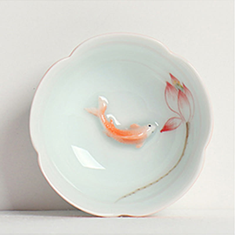 Buddha Stones鯉手茶碗カンフー茶碗 - image 1