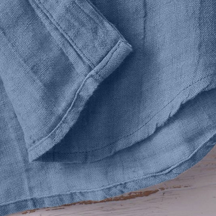 Buddha Stones メンズ 綿麻シャツ 無地 半袖 開襟 涼しい 夏服 カジュアル - image 18