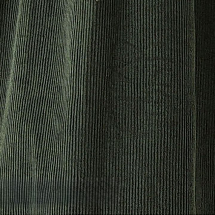 Buddha Stonesの秋のレトロなボタンデザインコットンコーデュロイノースリーブミディドレス（ポケット付き） - image 10