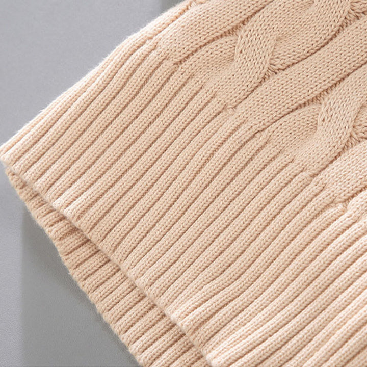 Buddha Stones冬用テクスチャードハイネックジッパーデザインメンズ長袖コットンセーター - image 12