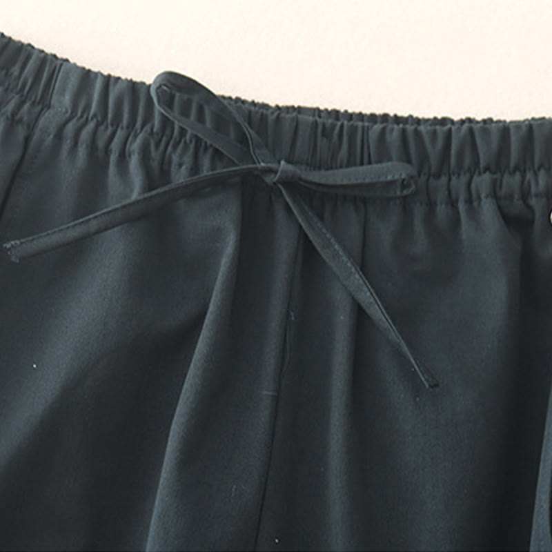 Buddha Stones無地 7-8丈 レディース ハーレム コットンパンツ ポケット付き - image 18