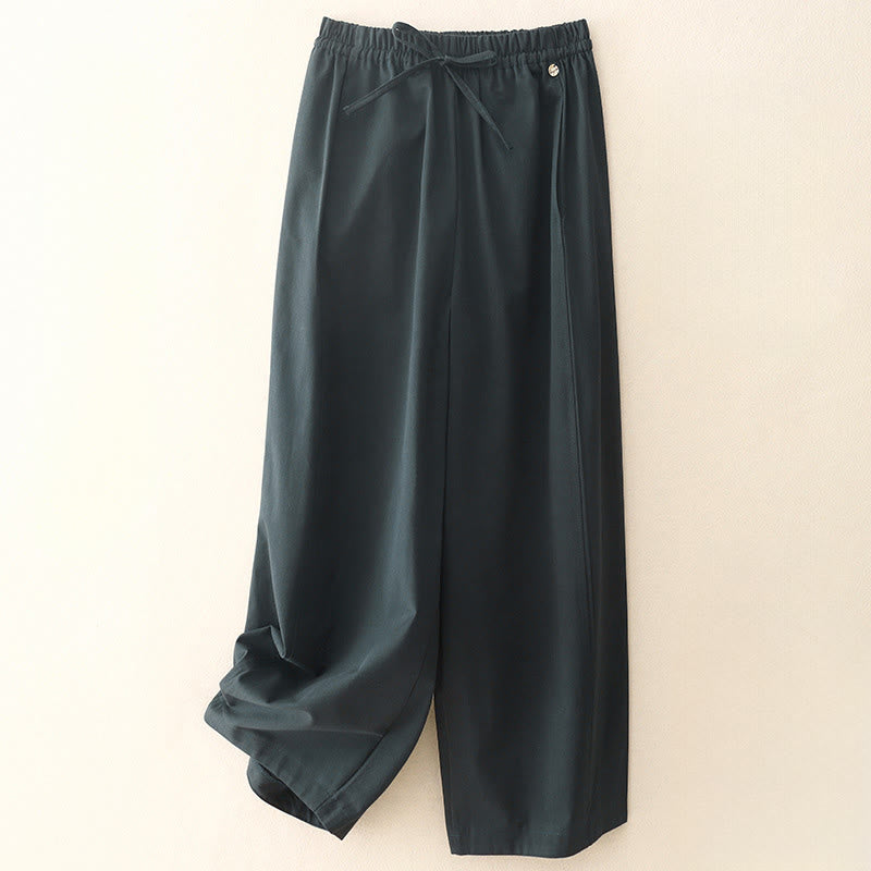 Buddha Stones無地 7-8丈 レディース ハーレム コットンパンツ ポケット付き - ダークスレートグレー - US8-10，UK/AU12-14，EU40-42 (2XL) - image 17