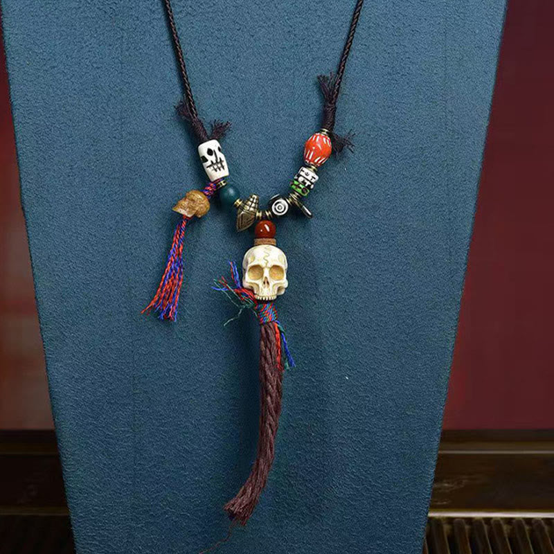 Buddha Stonesの頭蓋骨 死体の森の王 悪霊を遠ざけるネックレスペンダント - image 2