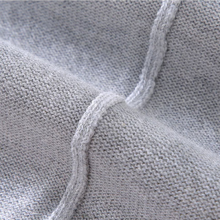 Buddha Stonesリブ編み 無地 裾デザイン メンズ モックネック 長袖 ピュアコットン セーター - image 9