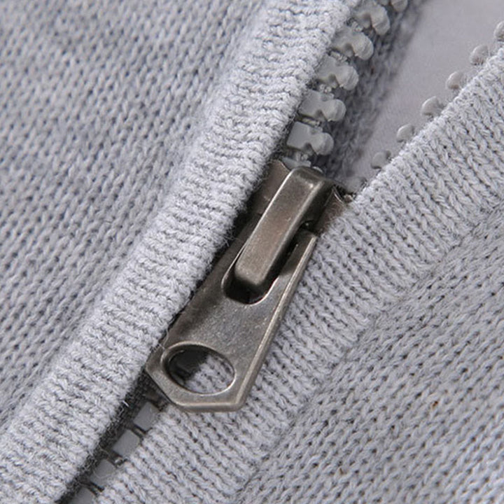 Buddha Stonesリブ編み 無地 裾デザイン メンズ モックネック 長袖 ピュアコットン セーター - image 7