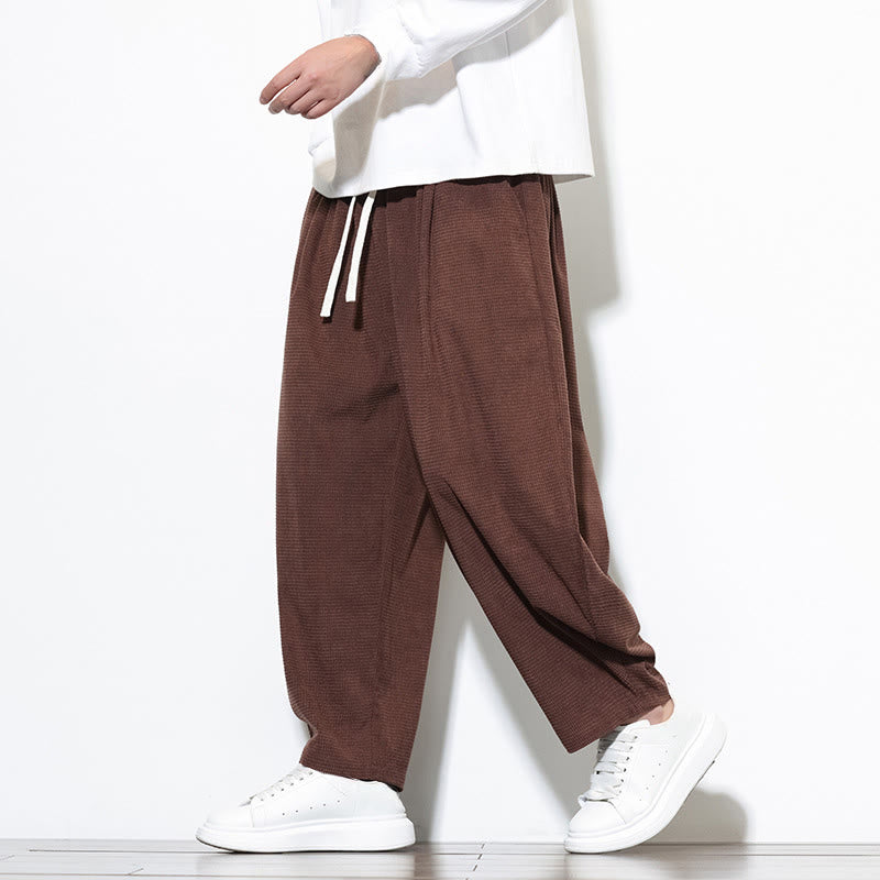Buddha Stonesメンズ 無地 ピュアコットン コーデュロイ アンクル丈 ハーレムパンツ ポケット付き - image 27