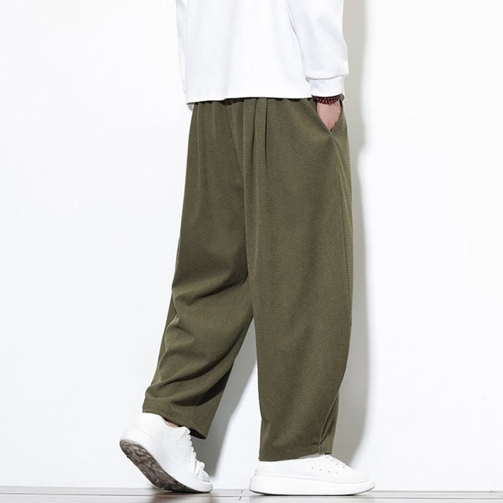 Buddha Stonesメンズ 無地 ピュアコットン コーデュロイ アンクル丈 ハーレムパンツ ポケット付き - image 7