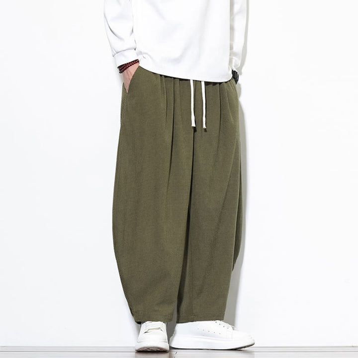 Buddha Stonesメンズ 無地 ピュアコットン コーデュロイ アンクル丈 ハーレムパンツ ポケット付き - image 5
