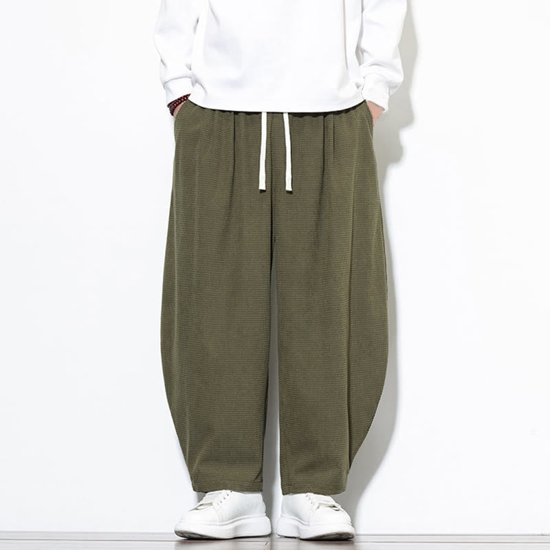 Buddha Stonesメンズ 無地 ピュアコットン コーデュロイ アンクル丈 ハーレムパンツ ポケット付き - image 4