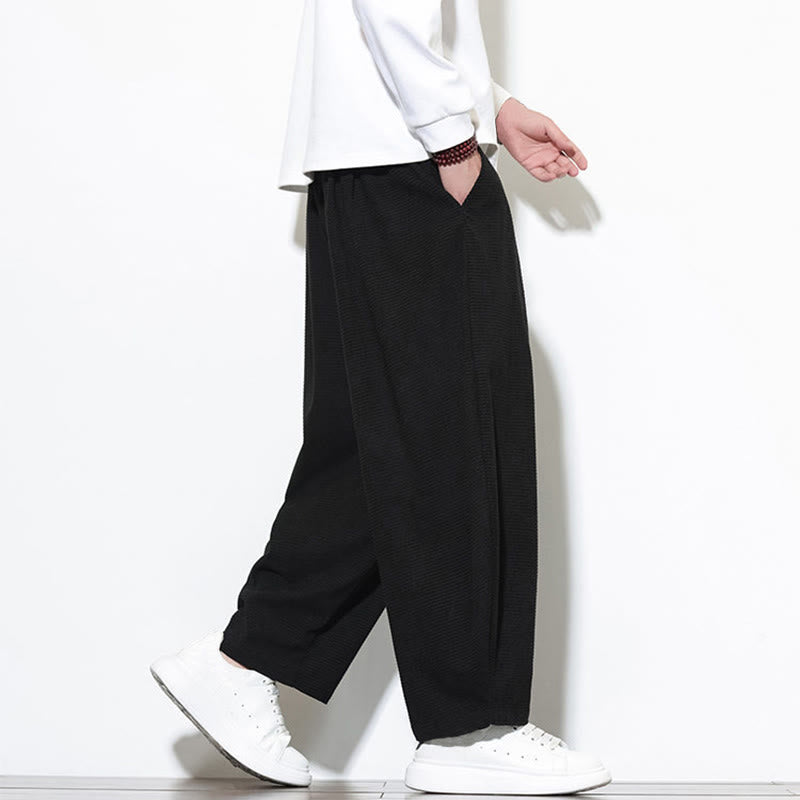 Buddha Stonesメンズ 無地 ピュアコットン コーデュロイ アンクル丈 ハーレムパンツ ポケット付き - image 24