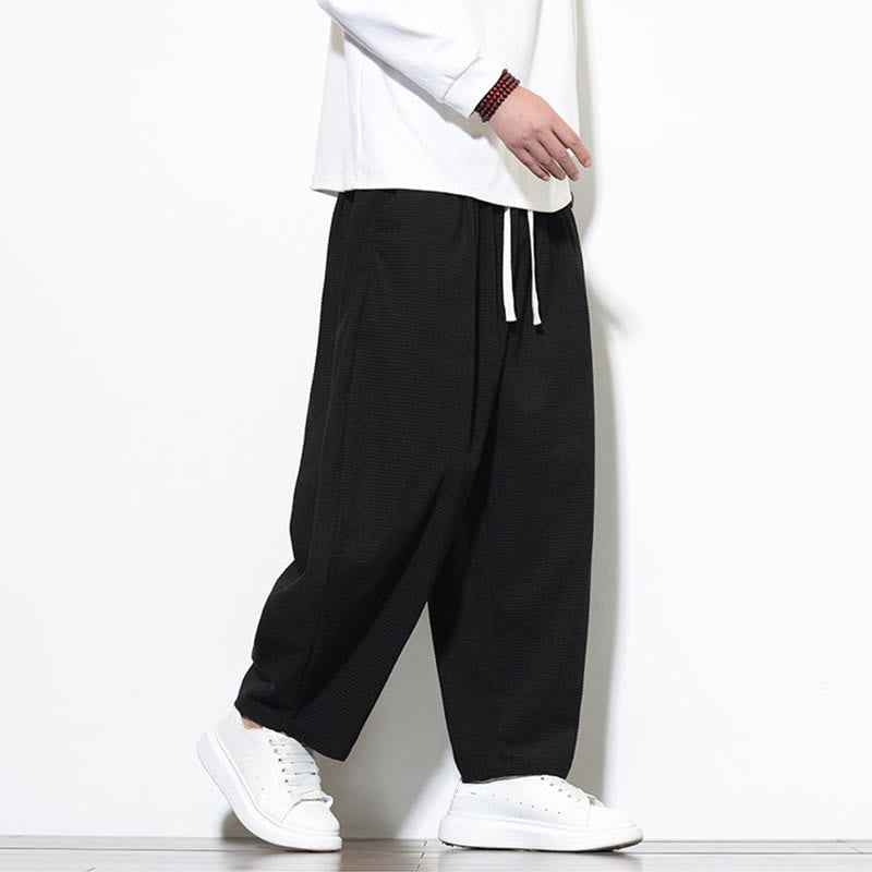 Buddha Stonesメンズ 無地 ピュアコットン コーデュロイ アンクル丈 ハーレムパンツ ポケット付き - image 22