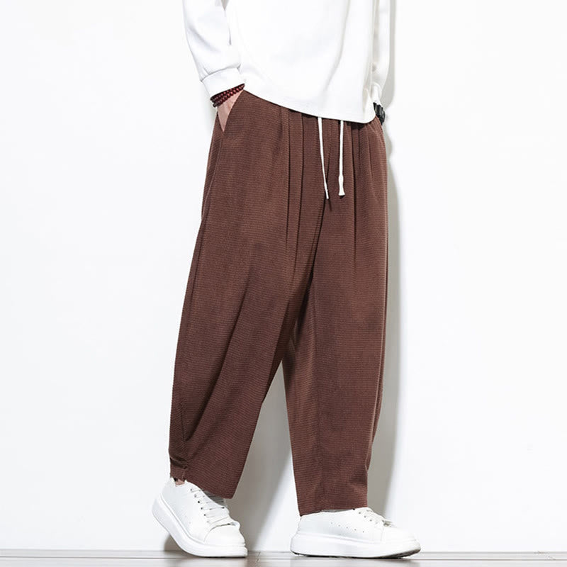 Buddha Stonesメンズ 無地 ピュアコットン コーデュロイ アンクル丈 ハーレムパンツ ポケット付き - image 31