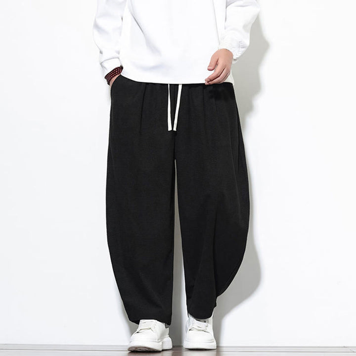 Buddha Stonesメンズ 無地 ピュアコットン コーデュロイ アンクル丈 ハーレムパンツ ポケット付き - image 17