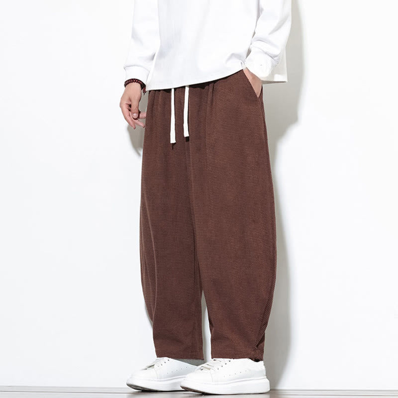 Buddha Stonesメンズ 無地 ピュアコットン コーデュロイ アンクル丈 ハーレムパンツ ポケット付き - image 30