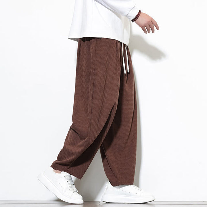 Buddha Stonesメンズ 無地 ピュアコットン コーデュロイ アンクル丈 ハーレムパンツ ポケット付き - image 29