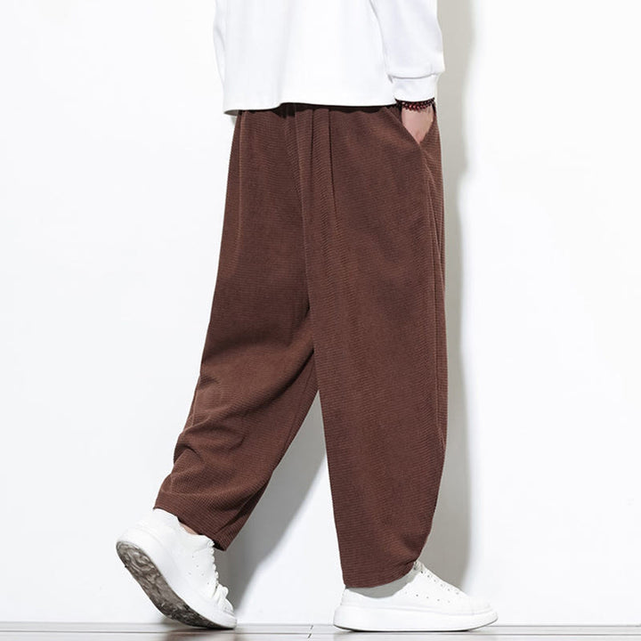 Buddha Stonesメンズ 無地 ピュアコットン コーデュロイ アンクル丈 ハーレムパンツ ポケット付き - image 32