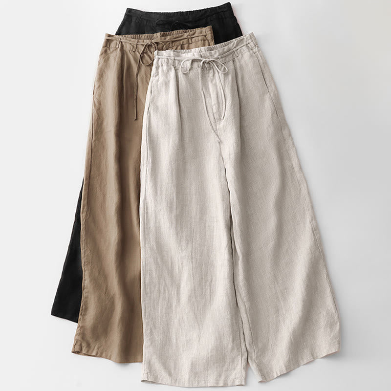 Buddha Stonesカジュアル 無地 ロープ レディース コットンパンツ ポケット付き - image 25