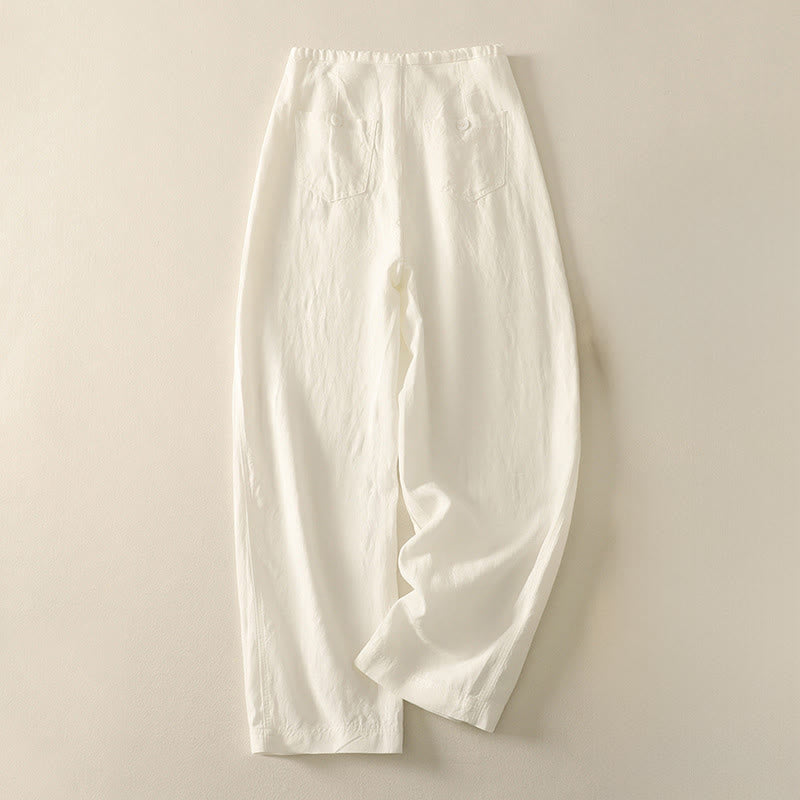 Buddha Stonesカジュアル 無地 ロープ レディース コットンパンツ ポケット付き - リネン - US8-10，UK/AU12-14，EU40-42 (2XL) - image 5