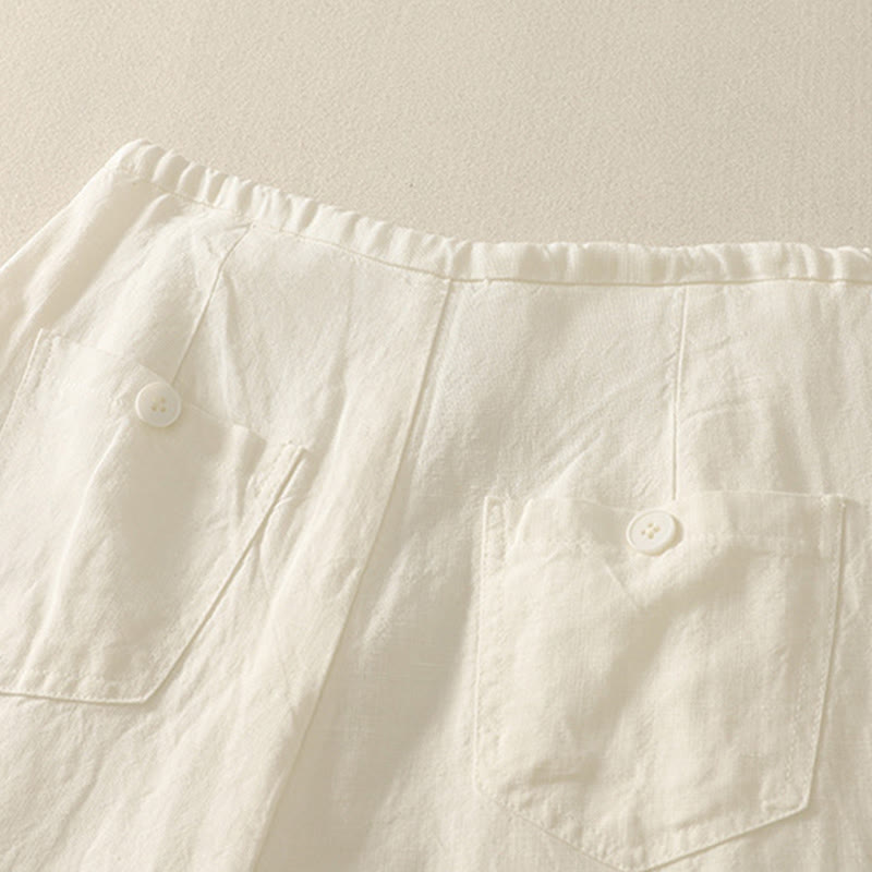 Buddha Stonesカジュアル 無地 ロープ レディース コットンパンツ ポケット付き - image 11