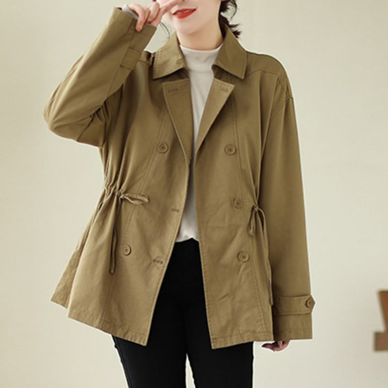 Buddha Stonesレディース 長袖ボタンコットンジャケット - ダークゴールデンロッド - US14、 UK/AU18、 EU46 (2XL) - image 10
