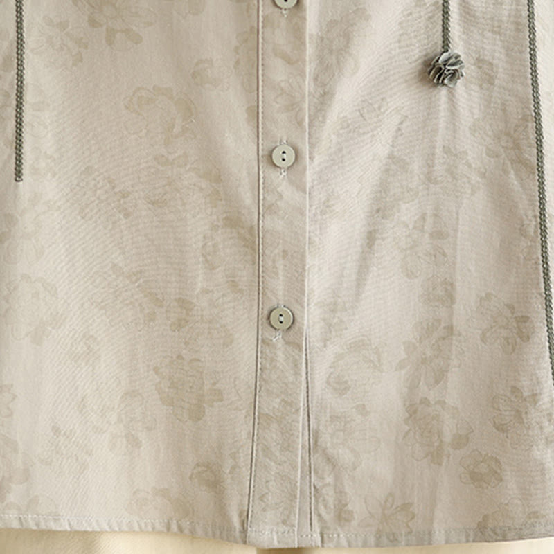 Buddha Stonesカジュアル 刺繍 花柄 レディース 長袖 ポリエステル シャツ - image 19