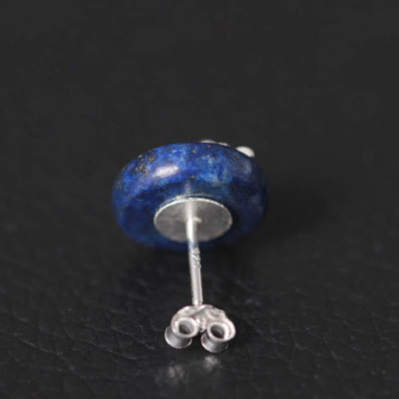 Buddha Stonesラズライト 925 スターリングシルバー 蓮の模様 悟りのイヤリング  - image 10