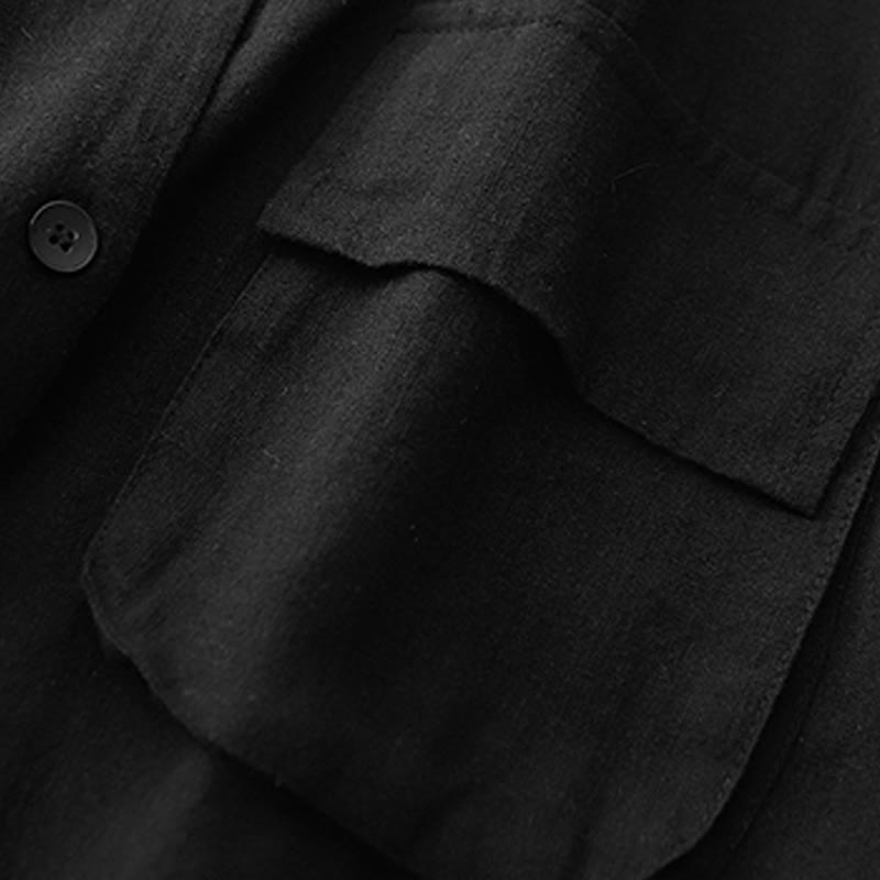 Buddha Stonesダブルブレストデザイン 長袖 レディース コットンジャケット ポケット付き - image 14