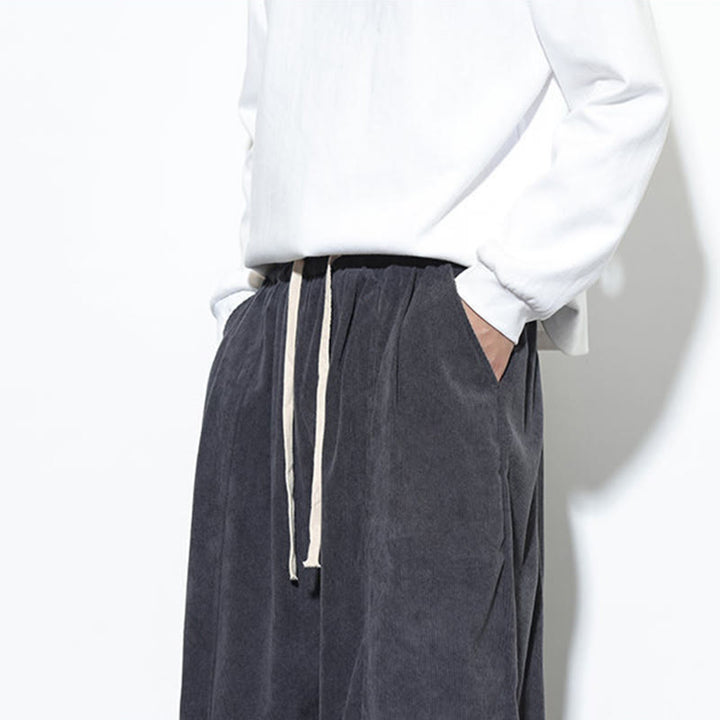 Buddha Stonesプレーンドローストリング ピュアコットンコーデュロイ メンズ ハーレムパンツ ポケット付き - image 21