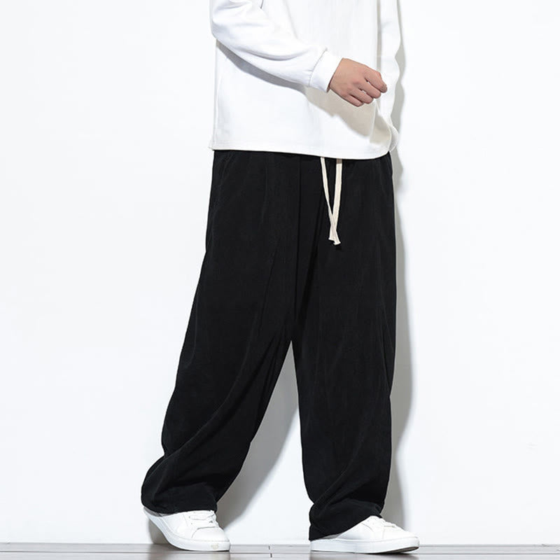 Buddha Stonesプレーンドローストリング ピュアコットンコーデュロイ メンズ ハーレムパンツ ポケット付き - image 25