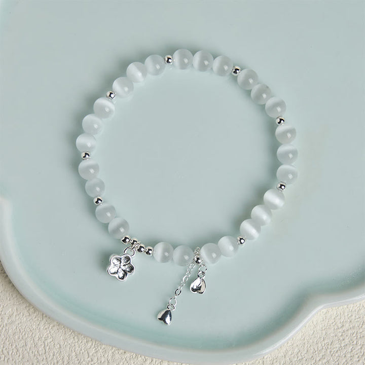 Buddha Stones天然キャッツアイ 桜 平和ブレスレット - image 3