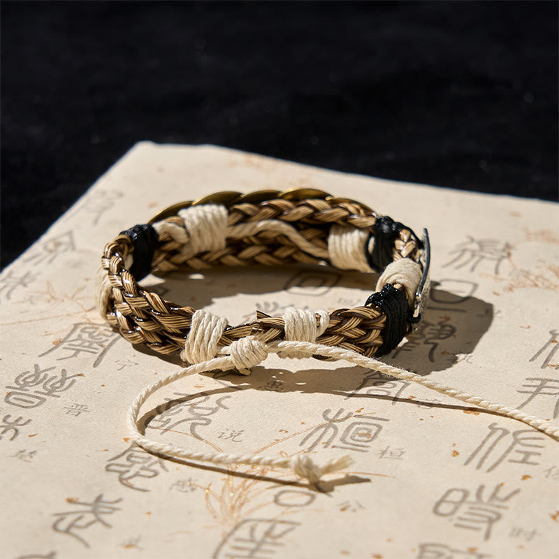 Buddha Stones五帝銭 お守り 護符 ロープブレスレット  - image 3