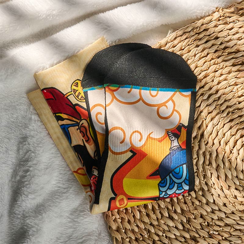 Buddha Stonesカジュアル 富の神 赤い封筒 インゴット マイクロクルー メンズ レディース ユニセックス ソックス - image 3