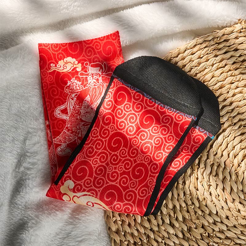 Buddha Stonesカジュアル 富の神 縁起の良い雲 マイクロクルー メンズ レディース ユニセックス ソックス - image 4