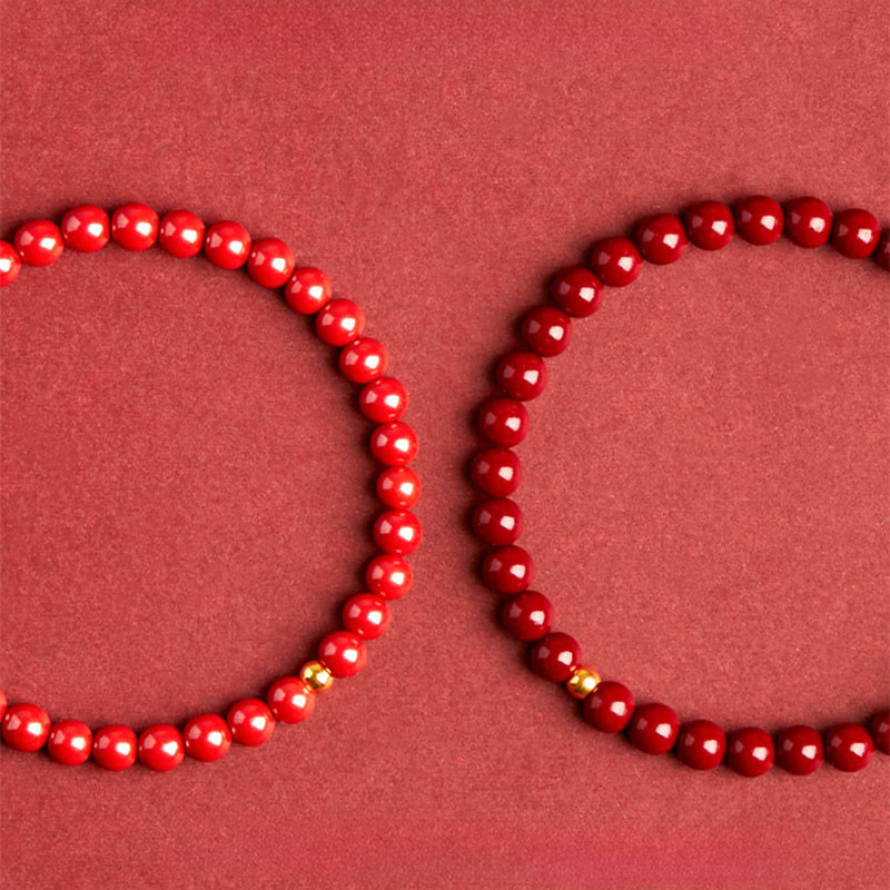 Buddha Stones999ゴールド 辰砂 シンプルデザイン 集中力ブレスレット - image 12