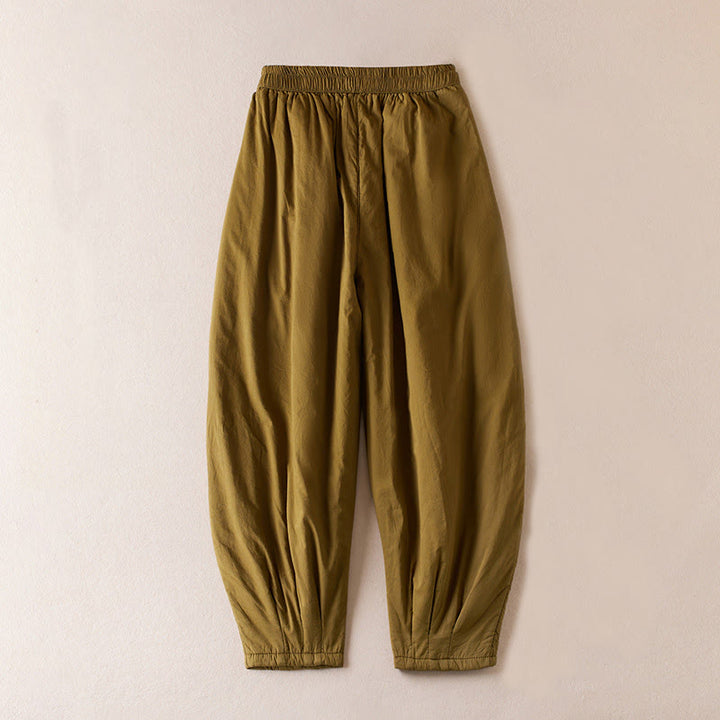 Buddha Stonesの無地レディースハーレムパンツ（厚手、ポケット付き） - image 2