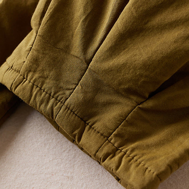 Buddha Stones無地コットンパッド入りレディースハーレムコットン厚手パンツ（ポケット付き） - image 6