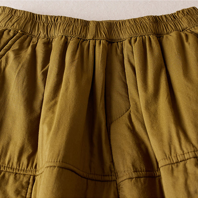 Buddha Stonesの無地レディースハーレムパンツ（厚手、ポケット付き） - image 7