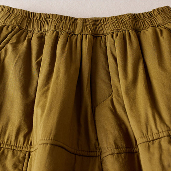 Buddha Stonesの無地レディースハーレムパンツ（厚手、ポケット付き） - image 7
