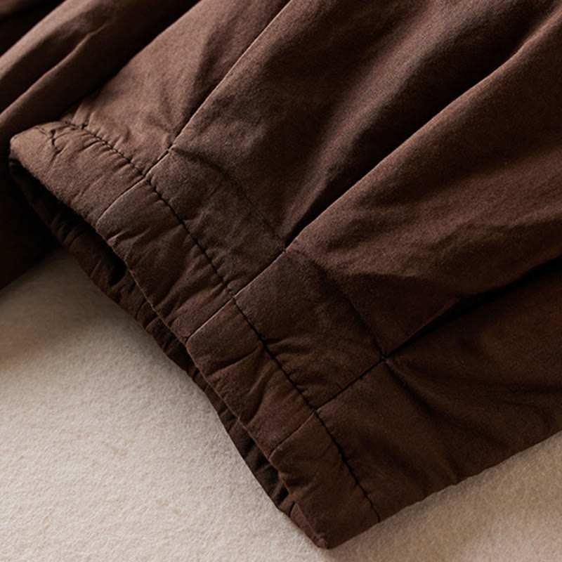 Buddha Stones無地コットンパッド入りレディースハーレムコットン厚手パンツ（ポケット付き） - image 14