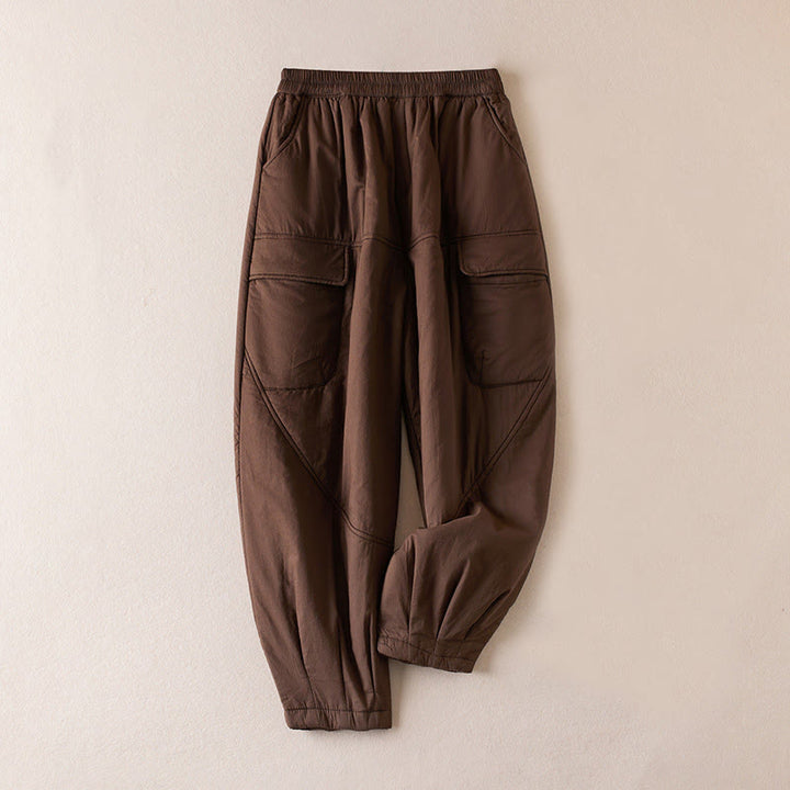 Buddha Stonesの無地レディースハーレムパンツ（厚手、ポケット付き） - サドルブラウン - US8-10，UK/AU12-14，EU40-42 (2XL) - image 8