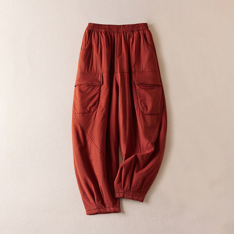 Buddha Stonesの無地レディースハーレムパンツ（厚手、ポケット付き） - 耐火レンガ - US8-10，UK/AU12-14，EU40-42 (2XL) - image 15