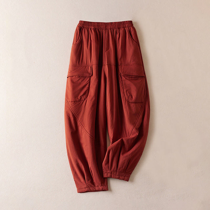 Buddha Stonesの無地レディースハーレムパンツ（厚手、ポケット付き） - 耐火レンガ - US8-10，UK/AU12-14，EU40-42 (2XL) - image 15