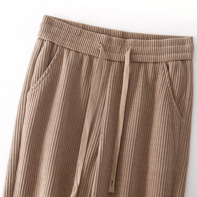 Buddha Stonesカジュアルコーデュロイコットンパッド入りレディースコットンパンツ（ポケット付き） - image 26