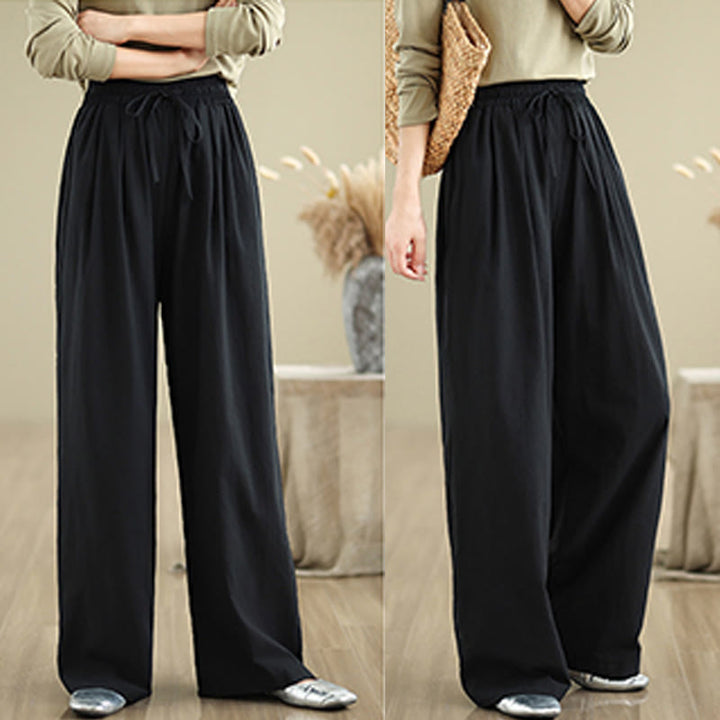 Buddha Stonesカジュアル ストレートレッグ レディース コットンパンツ ポケット付き - image 13