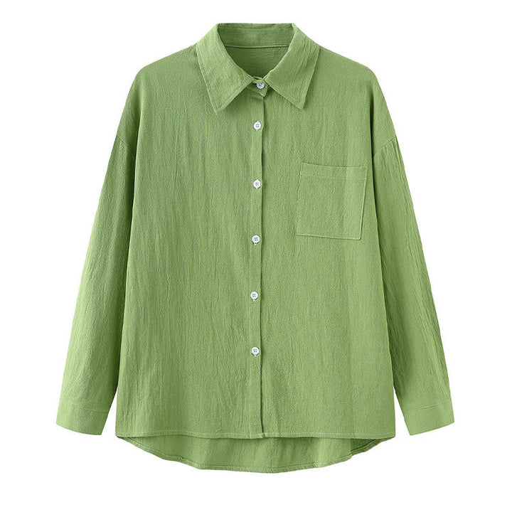 Buddha Stones 2点セット 長袖シャツ ポケット付きトップス ドローストリングパンツ 瞑想用コットンリネン服 レディース セット - image 2